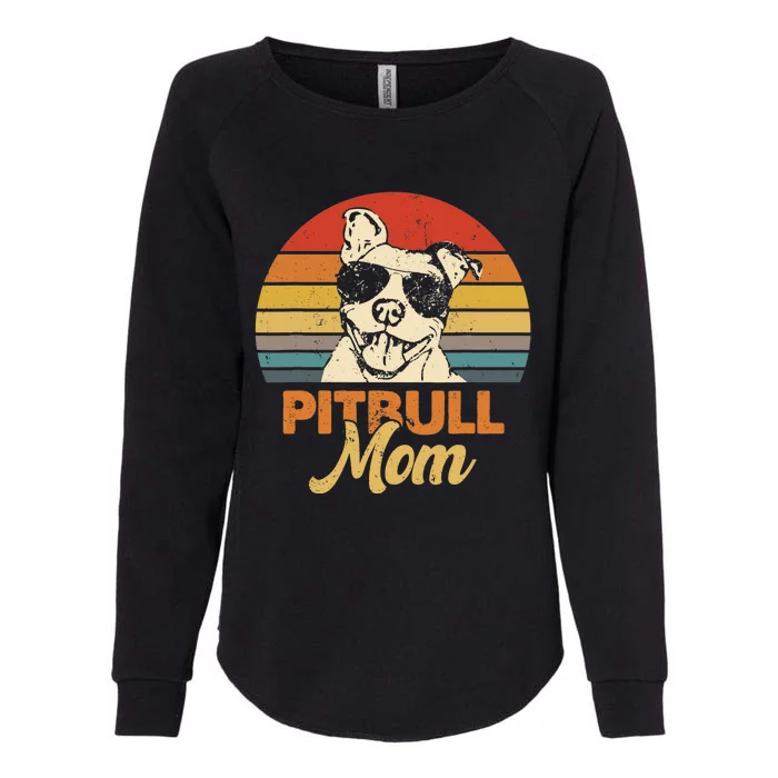 Funny Dog Pitbull Mom Pittie Mom Mother's Day Womens California Wash Sweatshirt