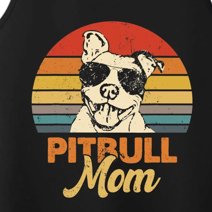 Funny Dog Pitbull Mom Pittie Mom Mother's Day Performance Tank