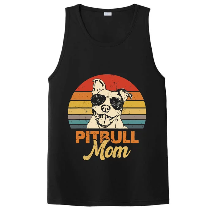 Funny Dog Pitbull Mom Pittie Mom Mother's Day Performance Tank