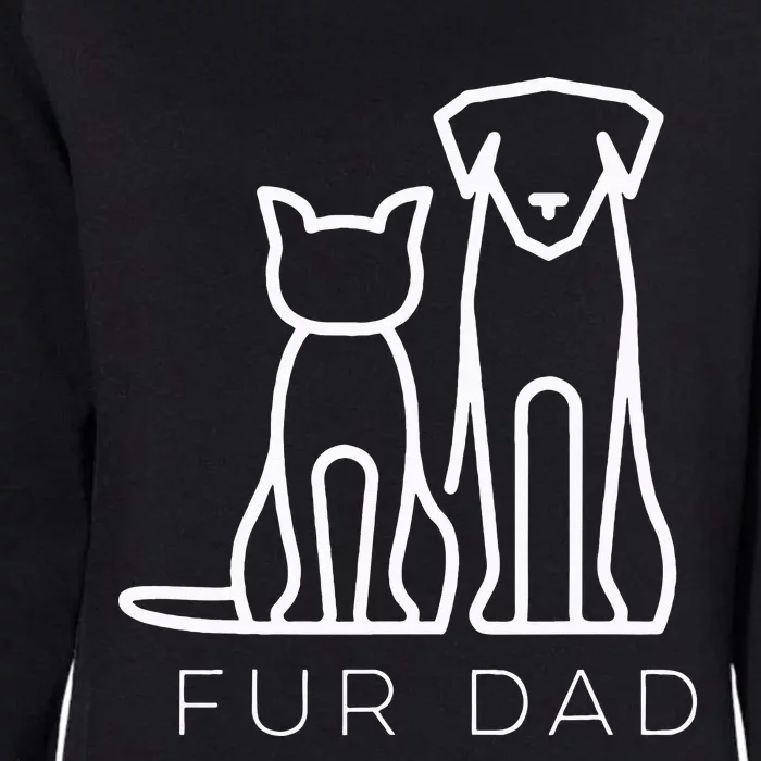 Fur Dad Pet Lover Cat Dog Dad Husband Funny Fathers Day Womens California Wash Sweatshirt