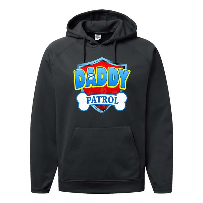 Funny DADDY Patrol Dog Mom Dad For Men Women Performance Fleece Hoodie