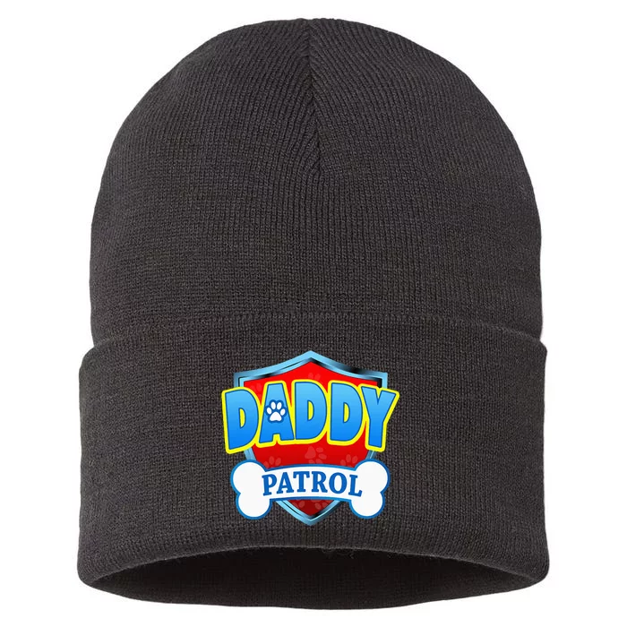 Funny DADDY Patrol Dog Mom Dad For Men Women Sustainable Knit Beanie