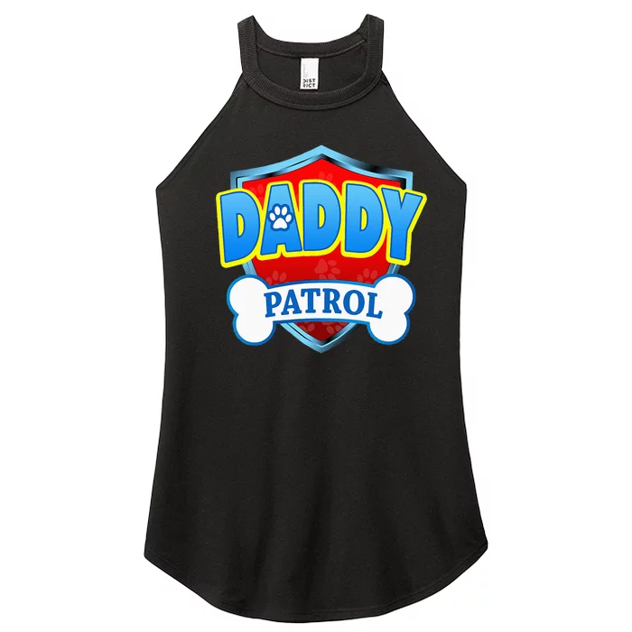 Funny DADDY Patrol Dog Mom Dad For Men Women Women’s Perfect Tri Rocker Tank