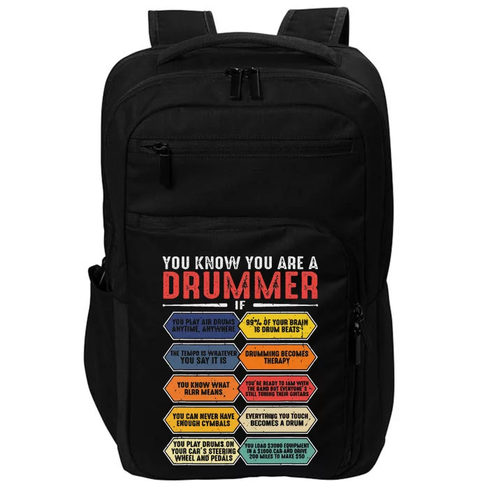 Funny Drum Player Percussion Design Impact Tech Backpack