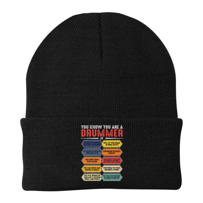 Funny Drum Player Percussion Design Knit Cap Winter Beanie