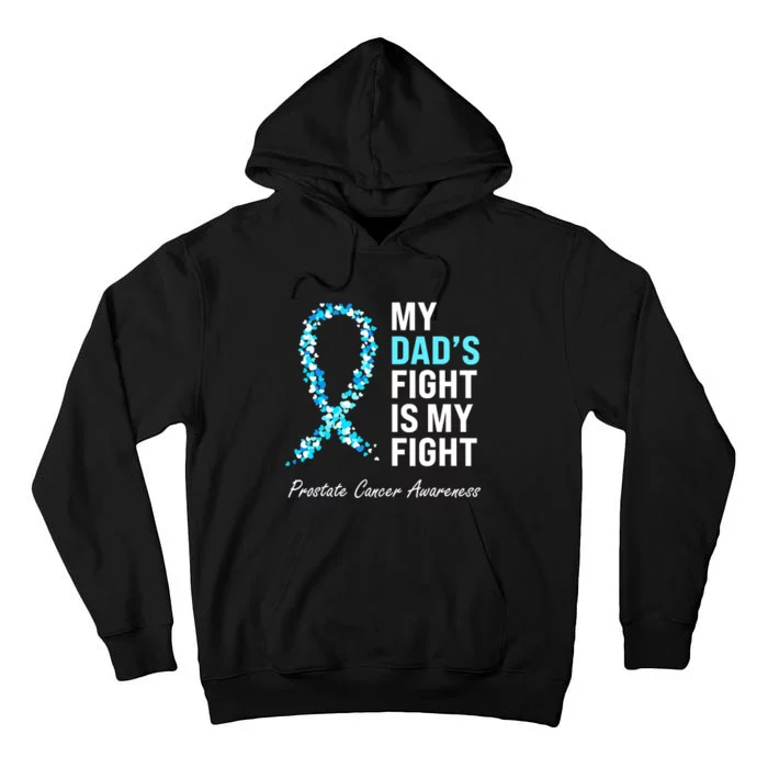 Family Dad Prostate Cancer Awareness Light Blue Ribbon Tall Hoodie