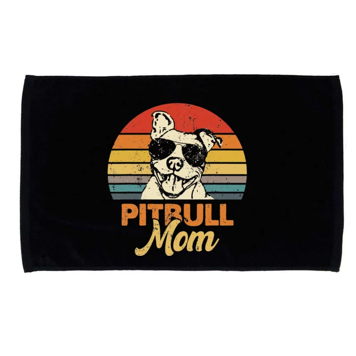 Funny Dog Pitbull Mom Pittie Mom Mother's Day Microfiber Hand Towel