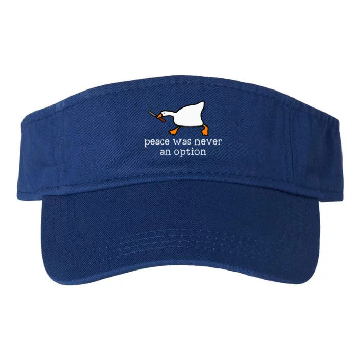 Funny Duck Peace Was Never An Option Valucap Bio-Washed Visor