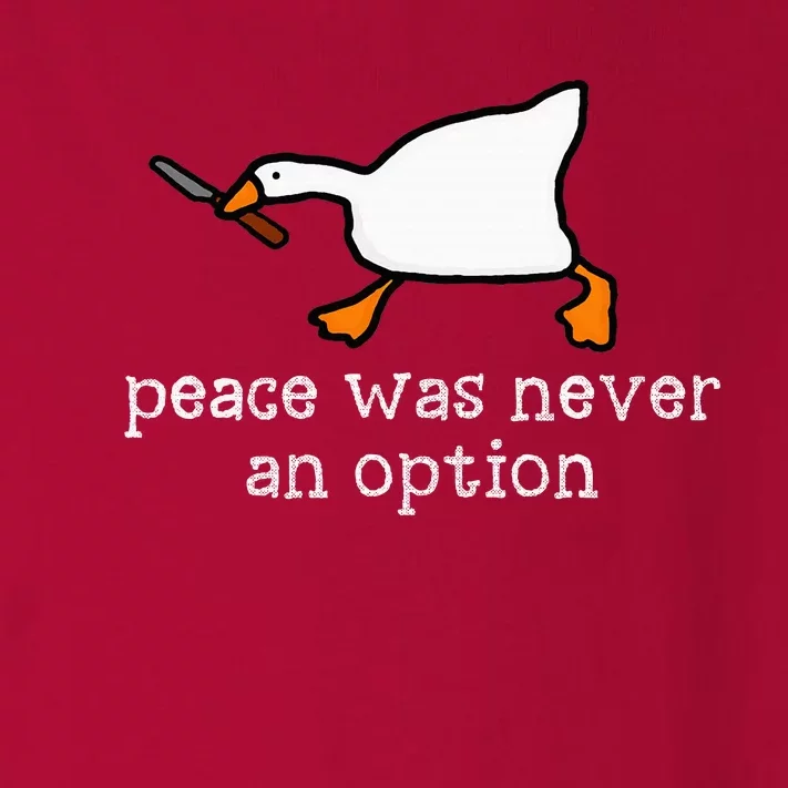 Funny Duck Peace Was Never An Option Toddler Long Sleeve Shirt