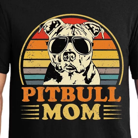 Funny Dog Pitbull Mom Pittie Mom Mother's Day Pajama Set