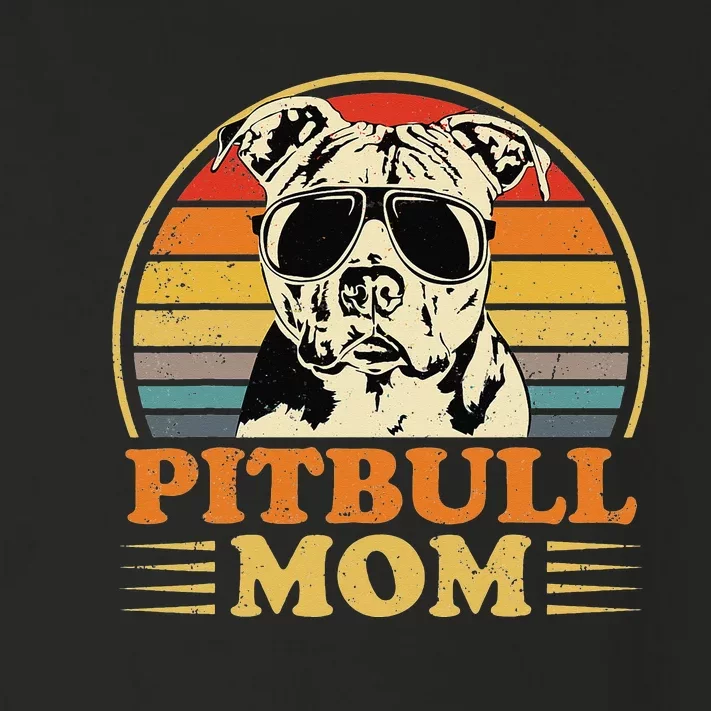 Funny Dog Pitbull Mom Pittie Mom Mother's Day Toddler Long Sleeve Shirt