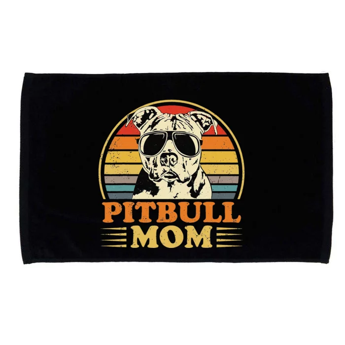 Funny Dog Pitbull Mom Pittie Mom Mother's Day Microfiber Hand Towel