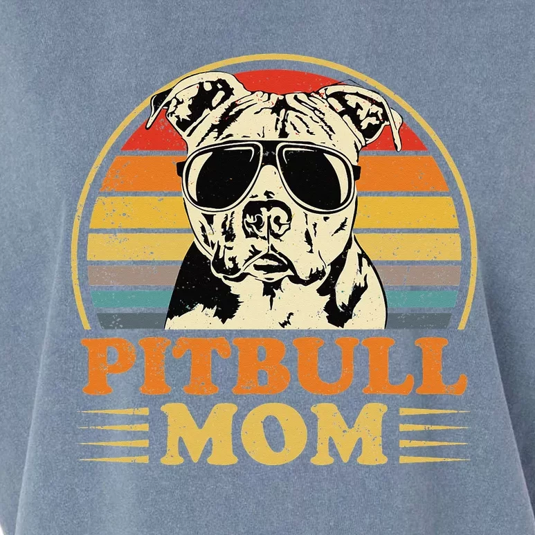 Funny Dog Pitbull Mom Pittie Mom Mother's Day Garment-Dyed Women's Muscle Tee