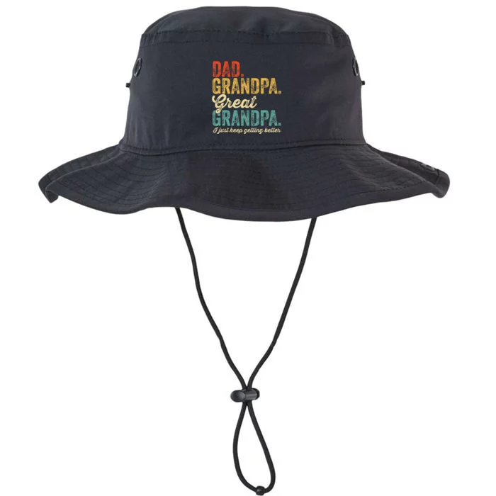 Fathers Day Present from Grandkid Dad Grandpa Great Grandpa Legacy Cool Fit Booney Bucket Hat