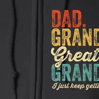 Fathers Day Present from Grandkid Dad Grandpa Great Grandpa Full Zip Hoodie