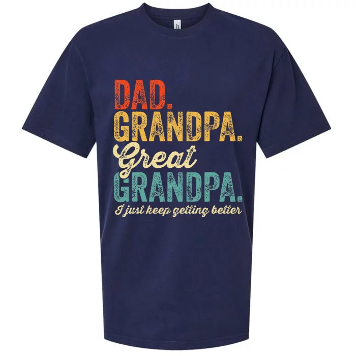 Fathers Day Present from Grandkid Dad Grandpa Great Grandpa Sueded Cloud Jersey T-Shirt