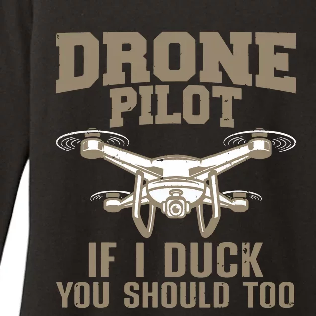 Funny Drone Pilot Design For Men Women Kids Drone Operator Womens CVC Long Sleeve Shirt