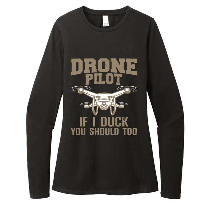 Funny Drone Pilot Design For Men Women Kids Drone Operator Womens CVC Long Sleeve Shirt