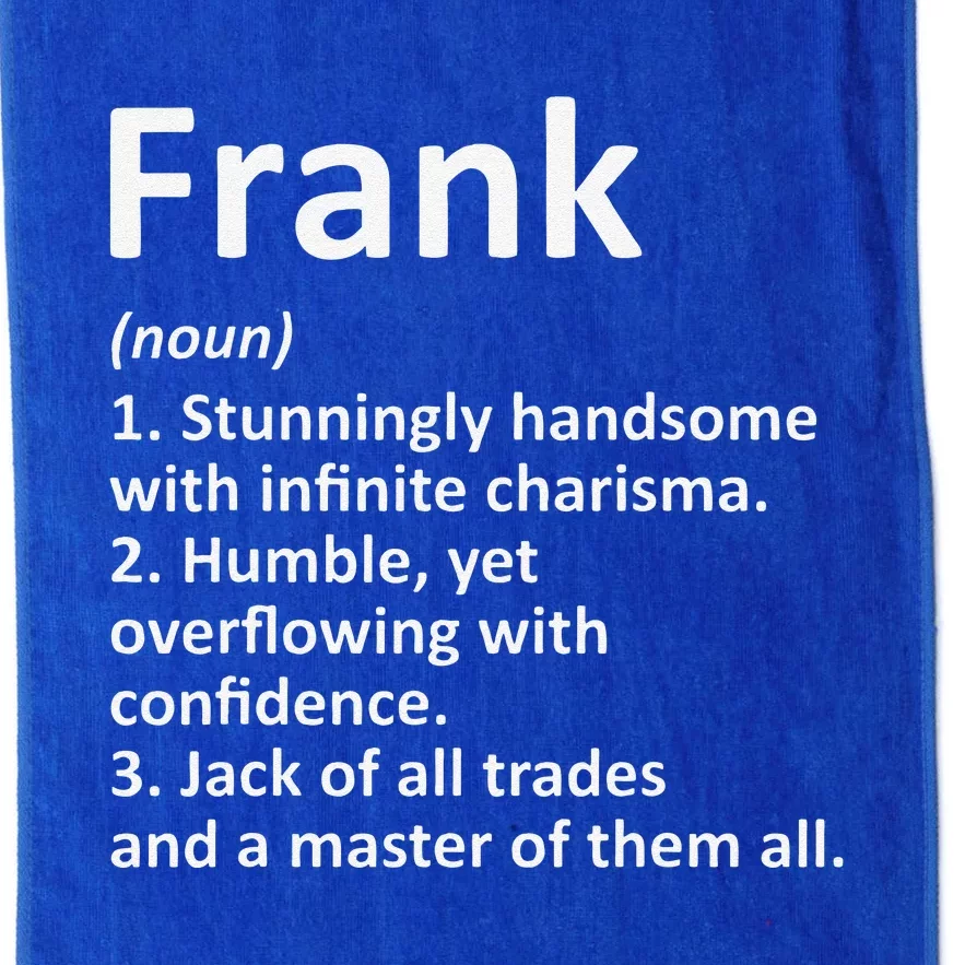 FRANK Definition Personalized Name Funny Birthday Gift Idea Platinum Collection Golf Towel