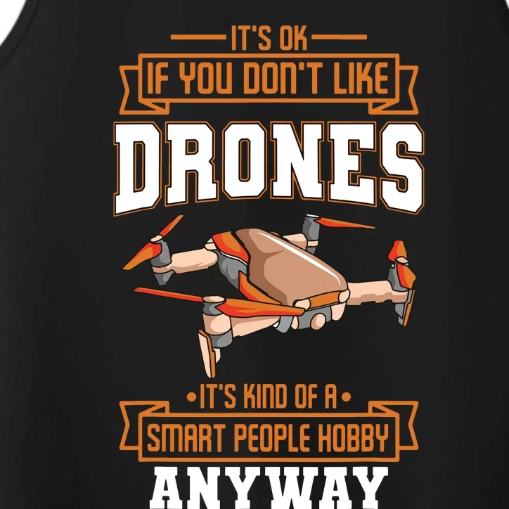 Funny Drone Pilot Quadcopter Lover Performance Tank