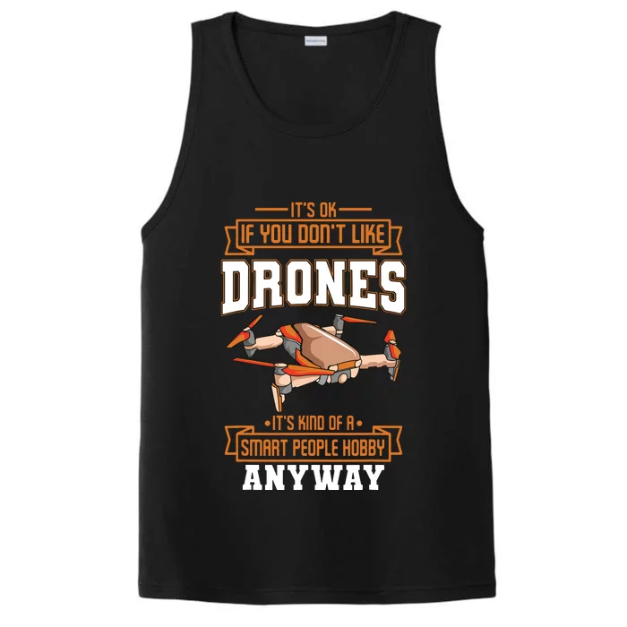 Funny Drone Pilot Quadcopter Lover Performance Tank