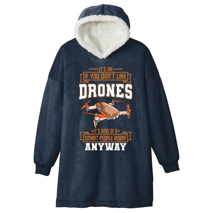 Funny Drone Pilot Quadcopter Lover Hooded Wearable Blanket