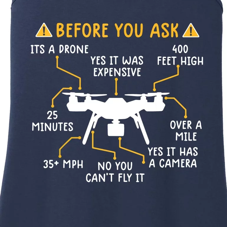 Funny Drone Pilot Shirts Before You Ask Drone Ladies Essential Tank