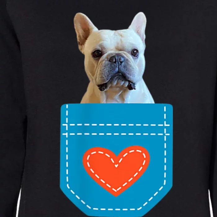 Frenchie Dog Puppy Pocket Heart Dog Lover Cute Funny Womens California Wash Sweatshirt