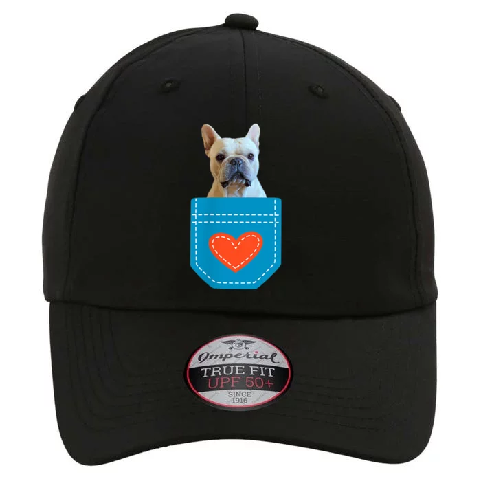 Frenchie Dog Puppy Pocket Heart Dog Lover Cute Funny The Original Performance Cap