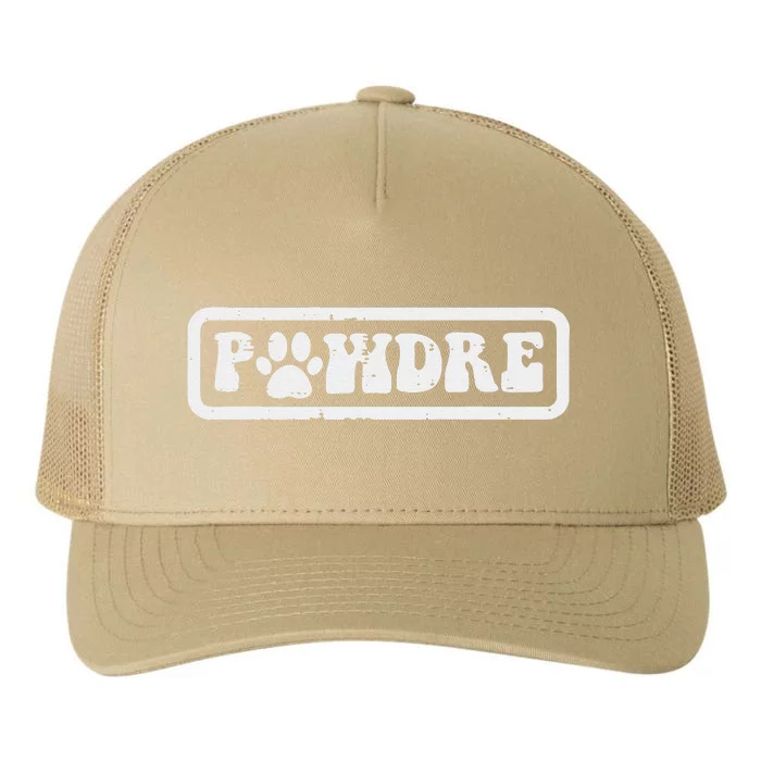 Fathers Day Pawdre Dog Cat Paw Dad Funny Fur Papa Daddy Yupoong Adult 5-Panel Trucker Hat