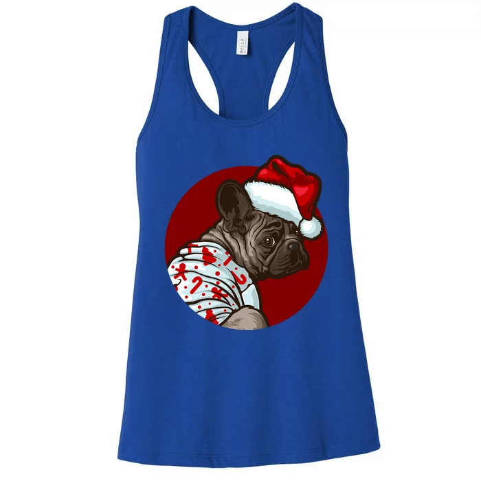 Funny Dog Pug Owner Gift Christmas Pug Gift Women's Racerback Tank