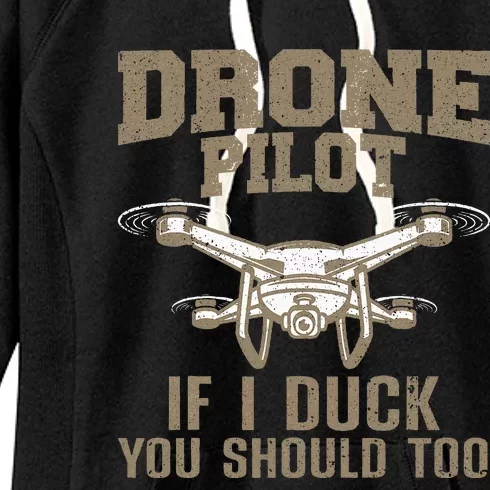 Funny Drone Pilot Design Drone Operator Women's Fleece Hoodie