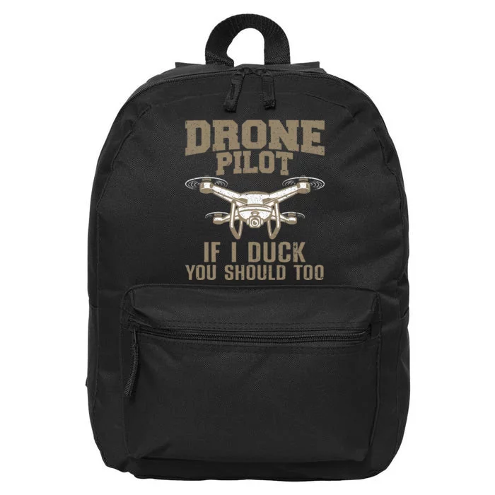 Funny Drone Pilot Design Drone Operator 16 in Basic Backpack