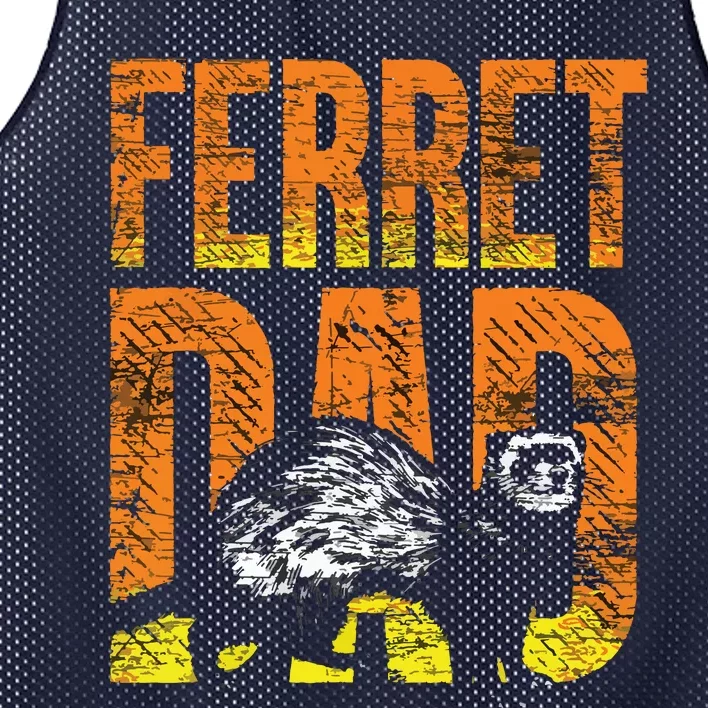 Ferret Dad Pet Gift Idea Ferret Mesh Reversible Basketball Jersey Tank