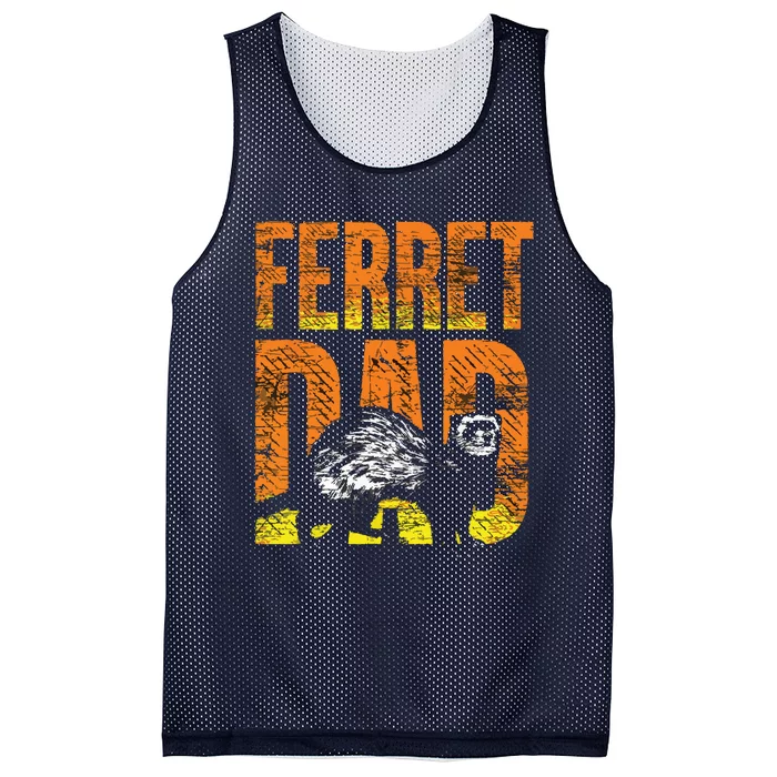 Ferret Dad Pet Gift Idea Ferret Mesh Reversible Basketball Jersey Tank