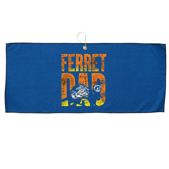 Ferret Dad Pet Gift Idea Ferret Large Microfiber Waffle Golf Towel