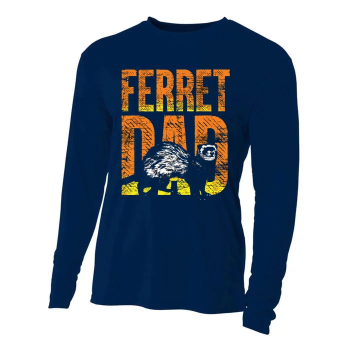 Ferret Dad Pet Gift Idea Ferret Cooling Performance Long Sleeve Crew