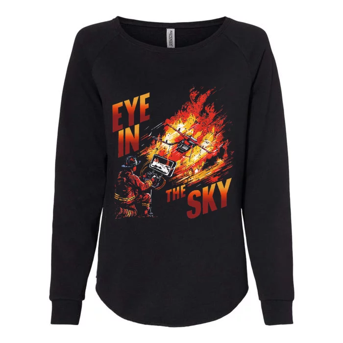 Firefighter Drone Pilot Tactical Response Fire Department Womens California Wash Sweatshirt