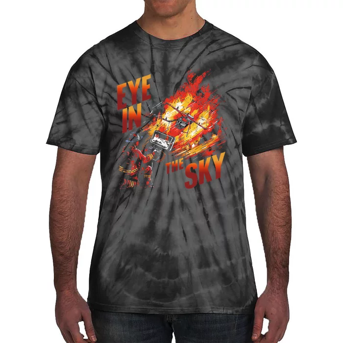 Firefighter Drone Pilot Tactical Response Fire Department Tie-Dye T-Shirt