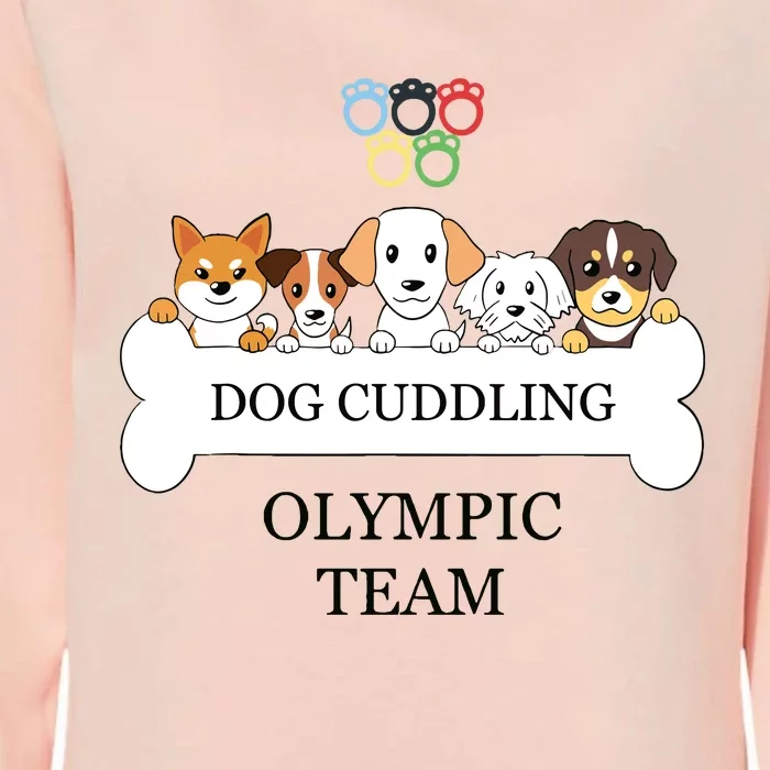 Funny Dog Quote Cuddling Team Cool Animal Womens California Wash Sweatshirt