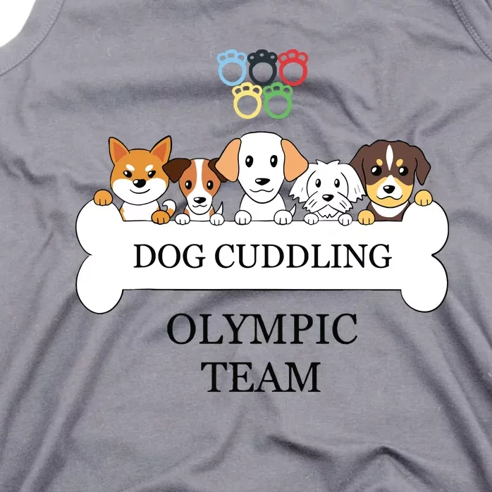 Funny Dog Quote Cuddling Team Cool Animal Tank Top