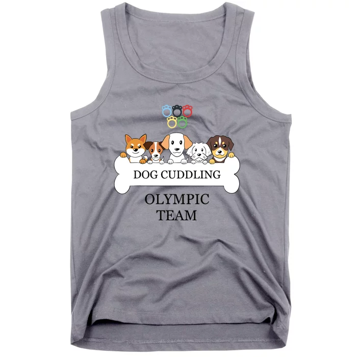 Funny Dog Quote Cuddling Team Cool Animal Tank Top