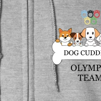 Funny Dog Quote Cuddling Team Cool Animal Full Zip Hoodie