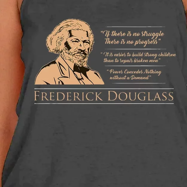 Frederick Douglass Quote For Black History Month Women's Knotted Racerback Tank