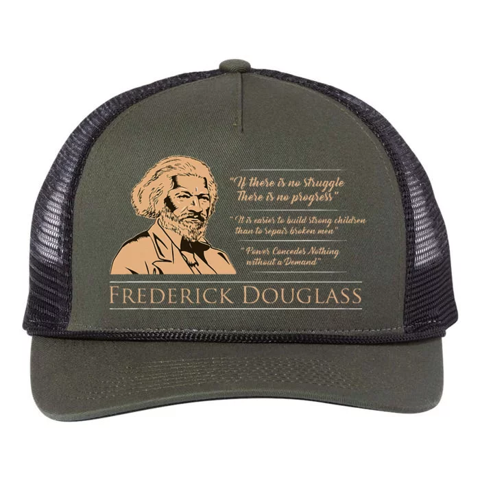 Frederick Douglass Quote For Black History Month Retro Rope Trucker Hat Cap