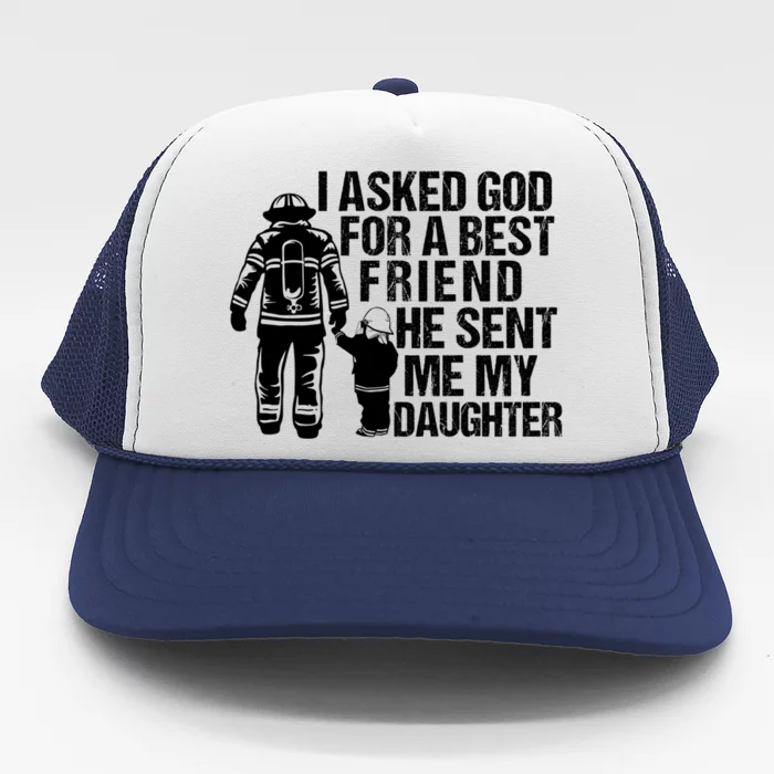 Firefighter Dad Quote New Daddy Fire Dad Father’s Day Gift Trucker Hat