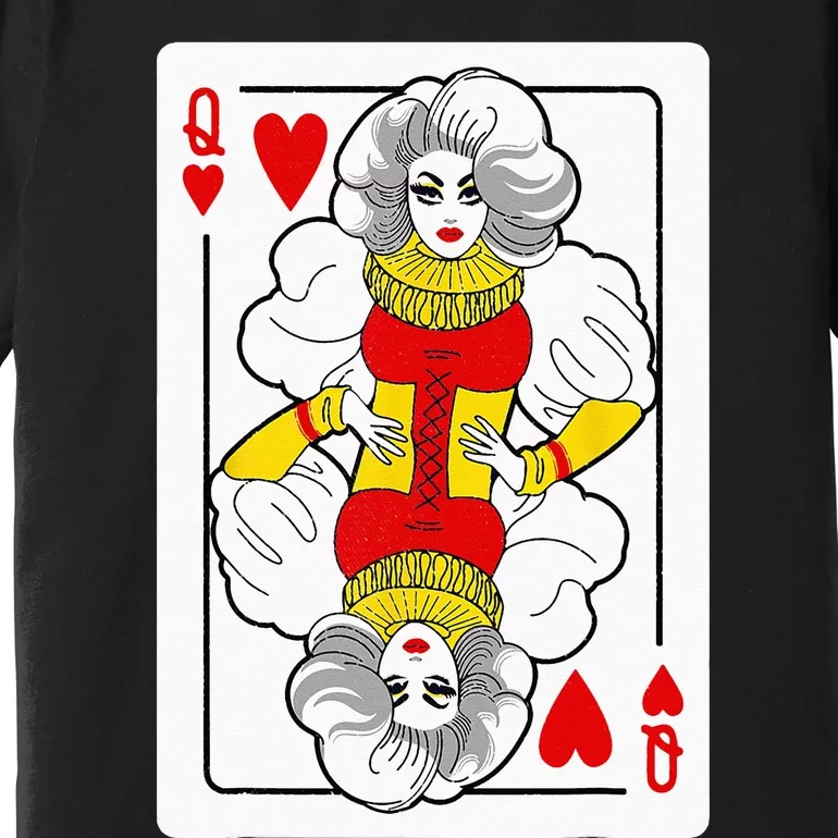 Fabulous Drag Queen Of Hearts Drag Queen Fan Yass Slay Werk Premium T-Shirt