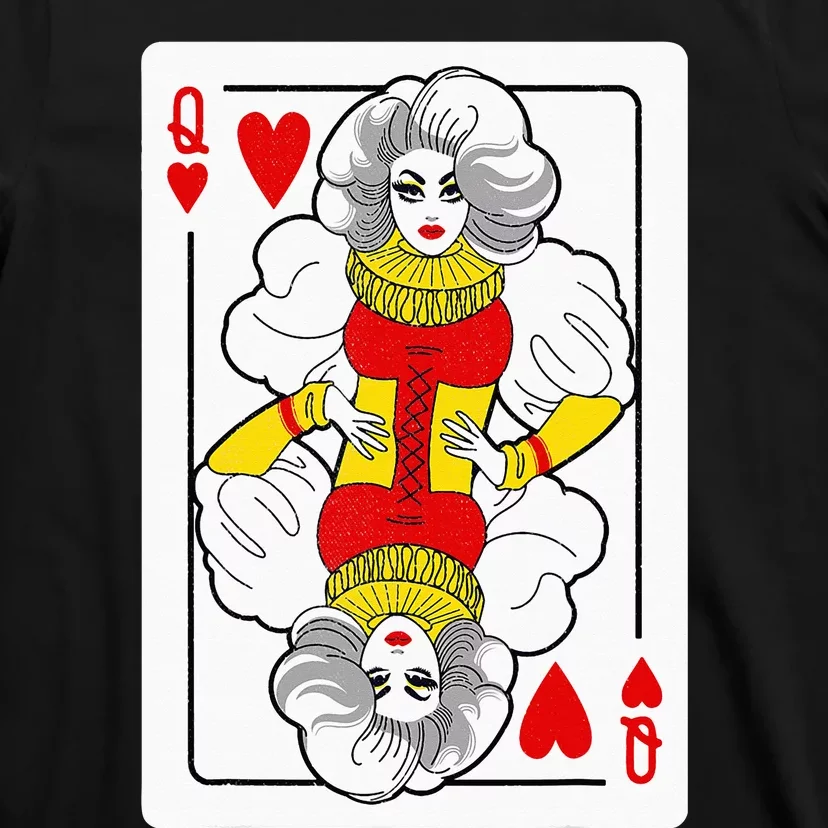 Fabulous Drag Queen of Hearts Drag Queen Fan Yass Slay Werk T-Shirt