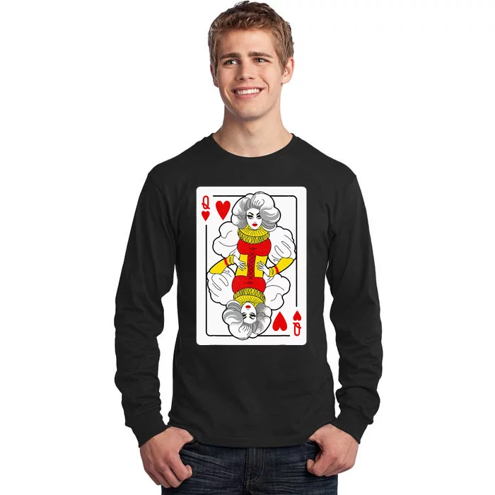 Fabulous Drag Queen of Hearts Drag Queen Fan Yass Slay Werk Tall Long Sleeve T-Shirt