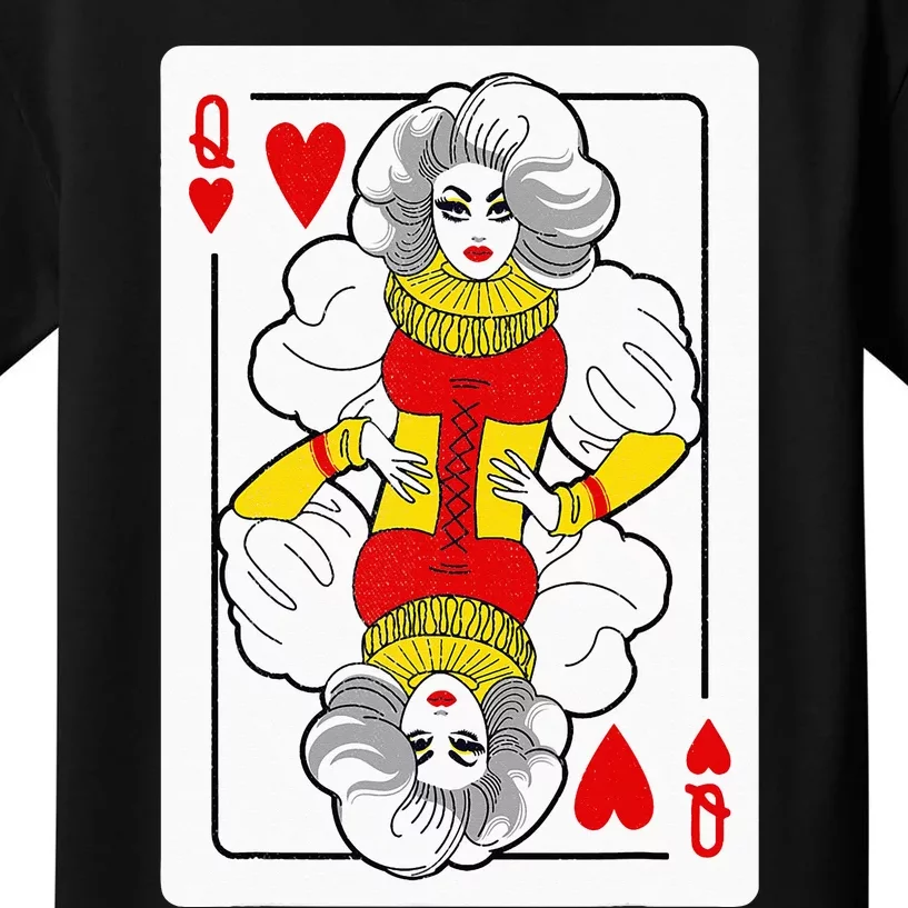 Fabulous Drag Queen of Hearts Drag Queen Fan Yass Slay Werk Kids T-Shirt